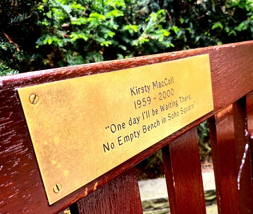 Kirsty MacColl bench